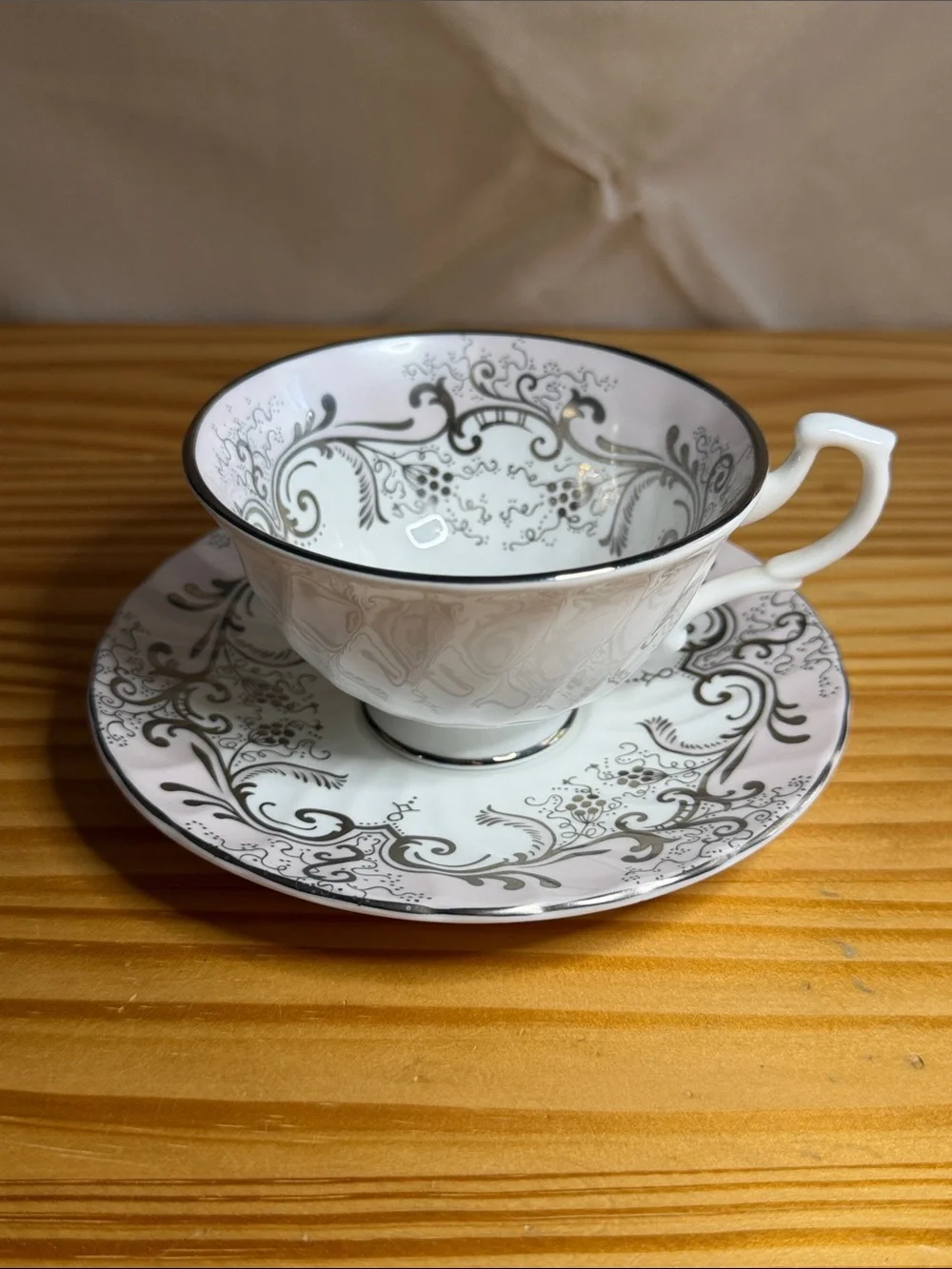 Rare Althorp Fine Bone China Princess Diana Rose Teacup Saucer Set